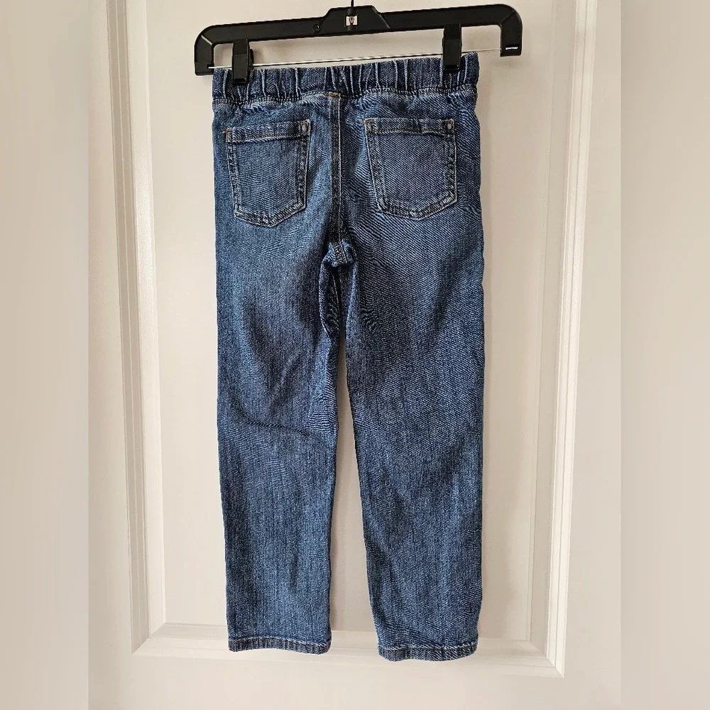 Kid's‎ sz6 Straight Fit Jeans Blue Distressed Ripped Retro Back to School